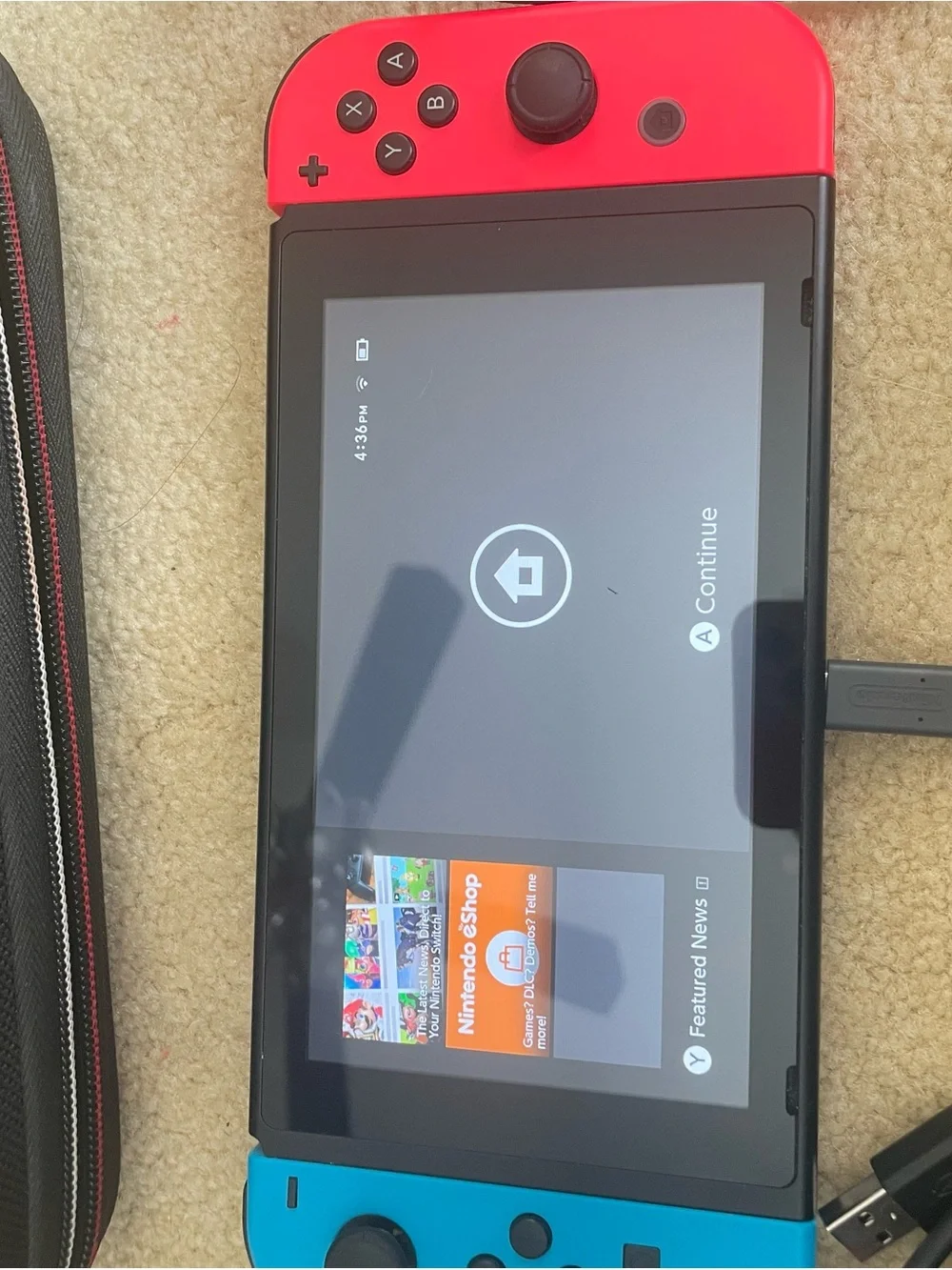 Nintendo Switch Console with Blue & Red Joy-Con Controllers